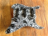 Pre Wired Strat Pickguard Black Paisley Loaded with Seymour Duncan Everything Axe Pickup Set