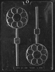 Round Disc Flower Lolly Chocolate Mold