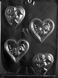 Hearts with Rose or Cupid Mold