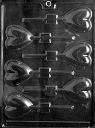 Heart Lolly lollipop sucker chocolate candy Mold V026 Valentine wedding anniversary