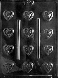 Bite Size Rose Heart Chocolate Mold valentine wedding mothers day