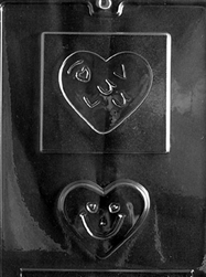 I Luv U Heart chocolate Mold valentine V093 birthday anniversary wedding