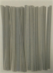 4" Gray Paper Twist Ties - 50 Pack