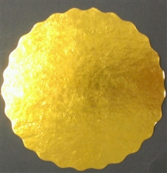 8" Round Gold Scalloped Cake Pad birthday anniversary wedding cake