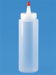 8 Ounce Plastic Squeezable Cylinder Bottle