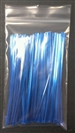 Blue Metallic Twist Ties - 100 Pack