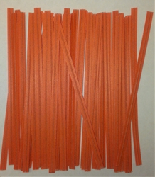 4" Orange Paper Twist Ties - 100 Pack