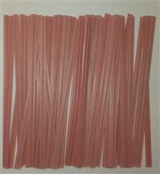 4" Pink Paper Twist Ties - 50 Pack