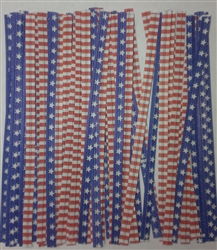 4" Stars & Stripes Paper Twist Ties - 100 Pack