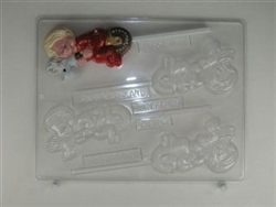 Baby on Hobby Horse Sucker Chocolate Candy Mold