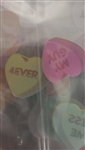 Small Conversation Hearts Cello Bag candy wrappers valentine's day