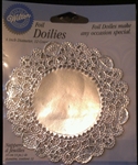 4" Silver Foil Doilies - 12 Pack