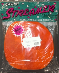 Orange Crepe Streamer