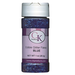 Blue Edible Glitter Flakes