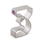 3" Number "3" Shaped Cookie Cutter