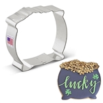 3-1/2" Pot O' Gold Shaped Cookie Cutter leprechaun Irish gay pride  Witch's cauldron Halloween