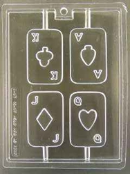 Playing Card Pop chocolate Mold 60AO-1232 sucker poker gamble Las Vegas Atlantic City blackjack casino