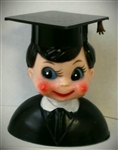 Brunette Graduate Boy Cake Topper