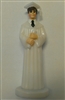 White Gown Graduate Boy Cake Topper