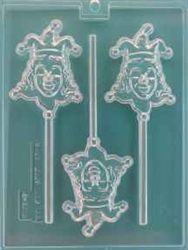 Jester Pop Chocolate Mold 60AO-1275 clown Mardi Gras renaissance