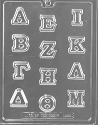 Greek Letters Alpha Through Mu Mold