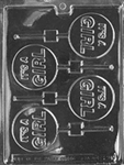 It's A Girl Lolly Chocolate Mold - LPB024