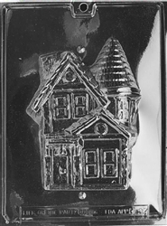 3D Haunted House Chocolate Mold - Front