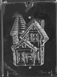 3D Haunted House Chocolate Mold - Back