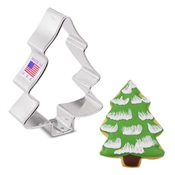 3-1/2" Snow Covered Tree Cookie Cutter christmas holiday winter