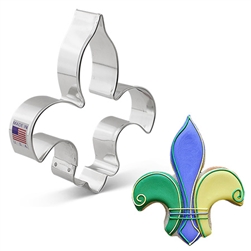 4-3/4" Fleur De Lis Cookie Cutter New Orleans Saints Girl Scouts flower