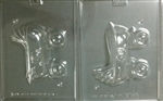 2-Piece 3D Baby Carriage Chocolate Mold