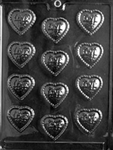 Fancy Love Hearts Chocolate Mold