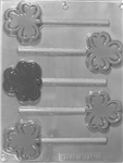 shamrock lollipop chocolate sucker mold clover 60P-7 St Patrick's Irish