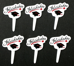 Felicidades Graduation Cupcake Picks