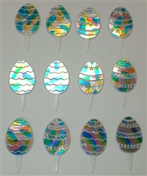 Shiny Foil Covered Easter Egg Picks
