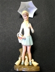 Vintage Wilton Girl with Umbrella Topper