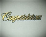 4" Green Congratulations Script Cake Topper