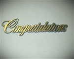 4" Blue Congratulations Script Cake Topper