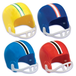 Football Helmet Cupcake Toppers - Blue/Black