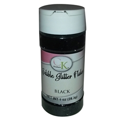 Edible Glitter Black Flakes