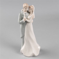 Dancing Couple Porcelain Wedding Cake Topper