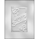 6-1/4" Happy Birthday Card Chocolate Mold