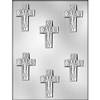 2-1/2" Cross Lily Chocolate Mold religious easter confirmation baptism 90-7609