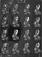 Bite Size Long Eared Bunny Chocolate Mold baby shower rabbit animal easter