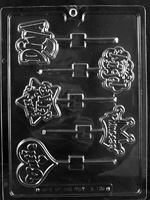 Girly Pops Chocolate Mold cheerleader pep squad pom pom