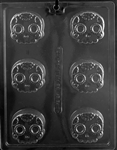 Decorative Skull Sandwich Cookie Chocolate Mold Halloween Day of the Dead Dio de Muertes