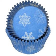 Snowflake Standard Size Paper Baking Cups - 100 Pack