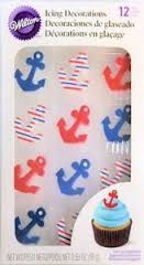 Anchors Royal Icing Decorations - 12 Pack