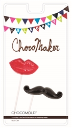 Lips & Mustache Pops Chocolate Mold