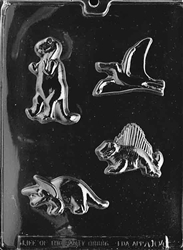 Four Dinosaurs Chocolate Mold